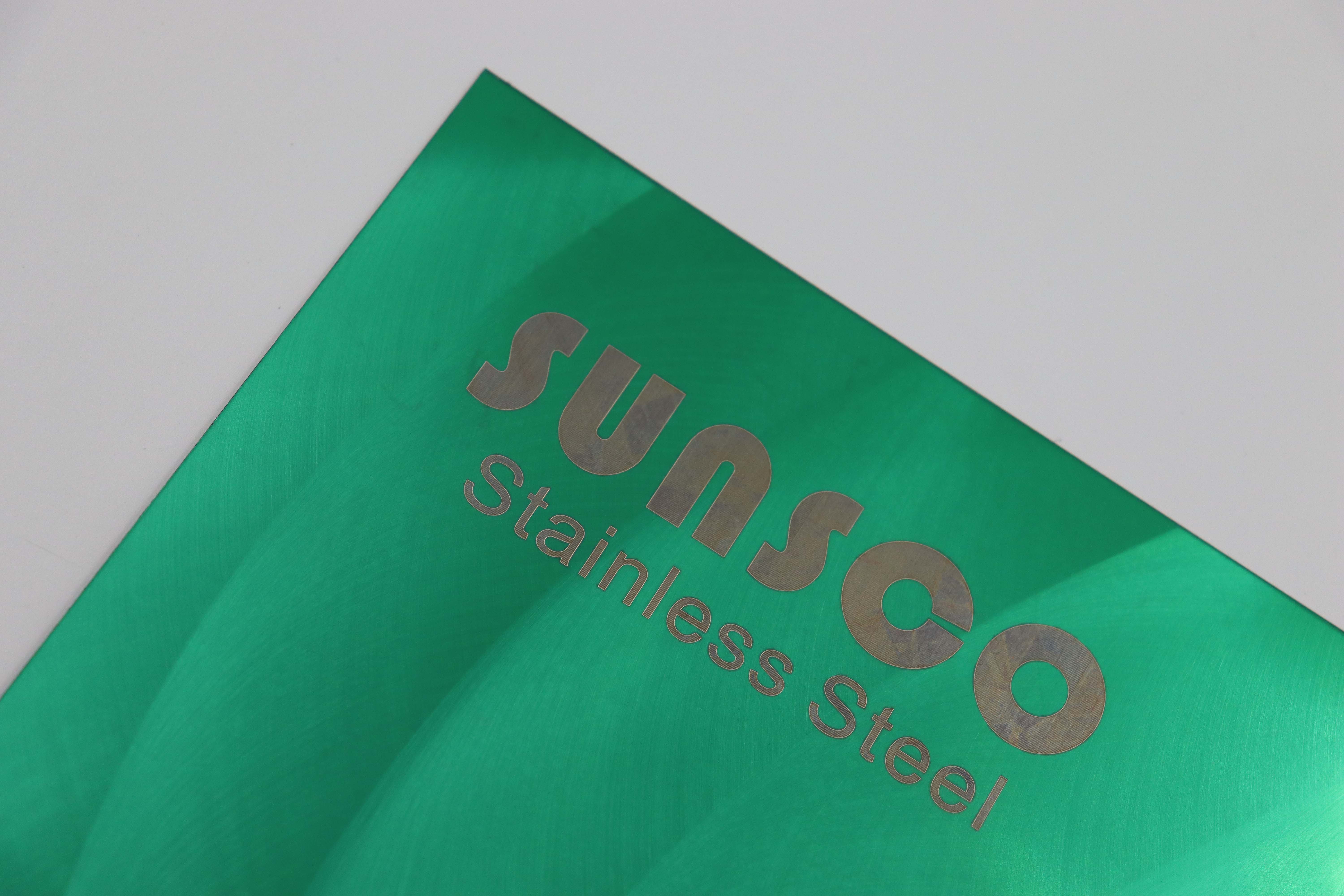 Green laser stainless steel sheet