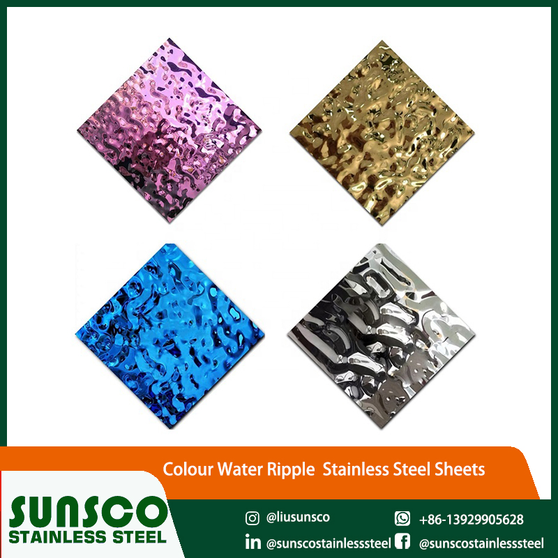 Colour water ripple stainless steel sheets