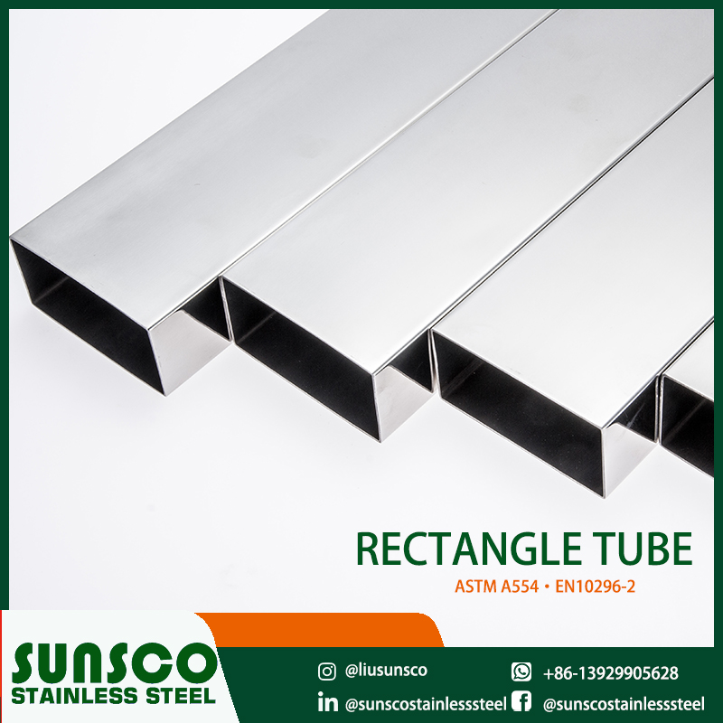 ASTM A554·EN10296-2 Stainless steel  rectangle tube