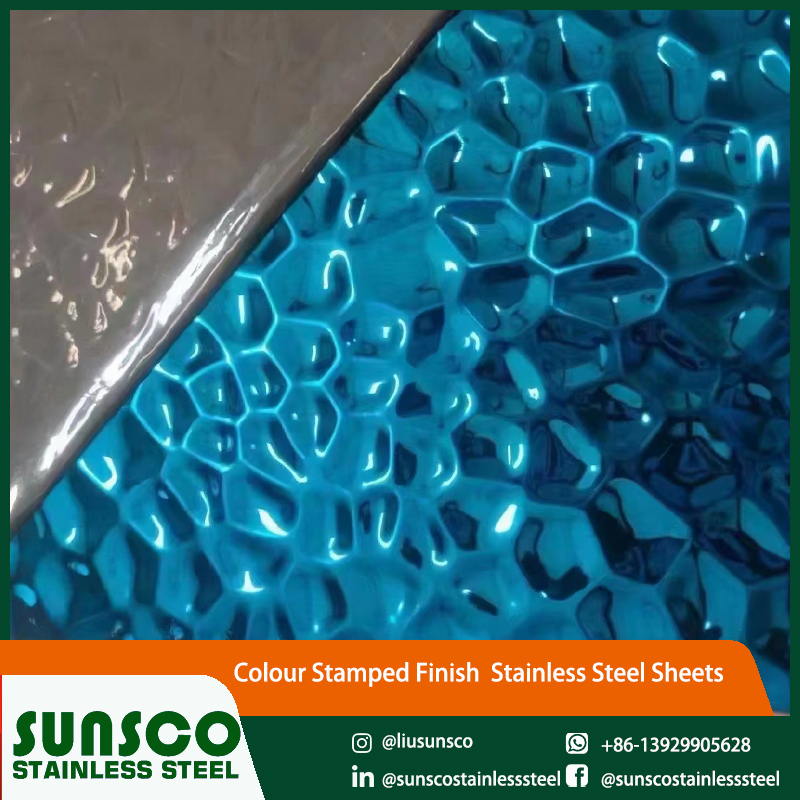 Colour stamped finish stainless steel sheets